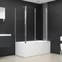 VIDAXL Enclos de bain 120x69x130 cm Verre trempe Transparent