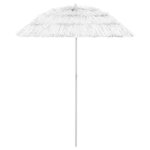 VIDAXL Parasol de plage Hawaii blanc 180 cm