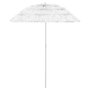 Voir la diapositive 1 : VIDAXL Parasol de plage Hawaii blanc 180 cm