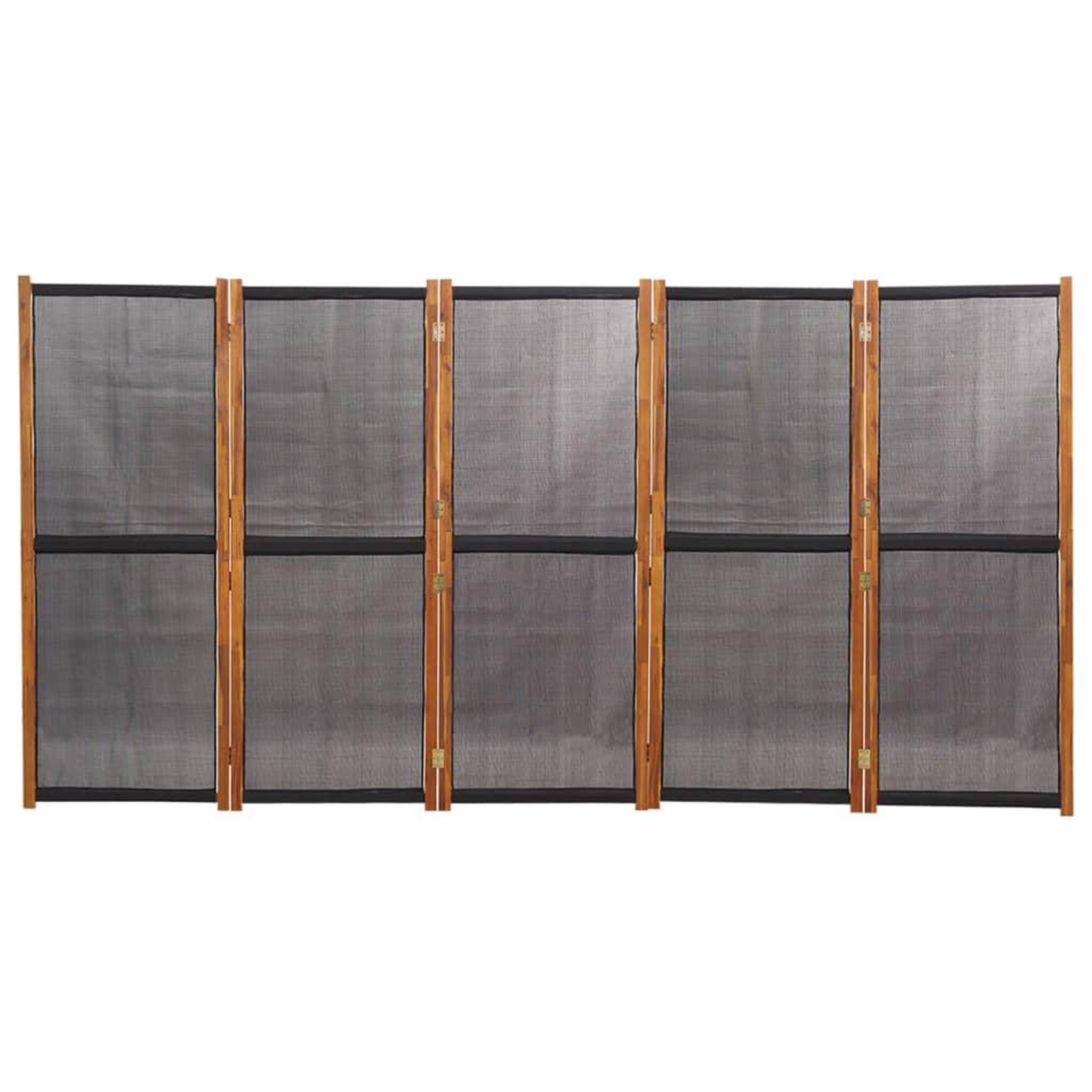 Voir la diapositive 4 : VIDAXL Cloison de separation 5 panneaux Noir 350x180 cm