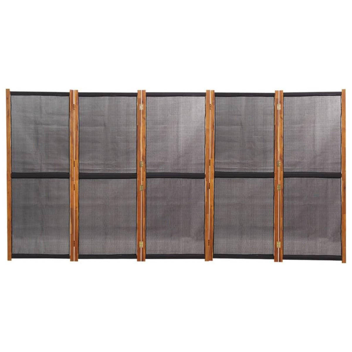 VIDAXL Cloison de separation 5 panneaux Noir 350x180 cm