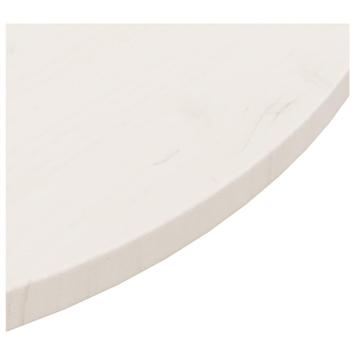 VIDAXL Dessus de table Blanc Ø90x2,5 cm Bois de pin massif