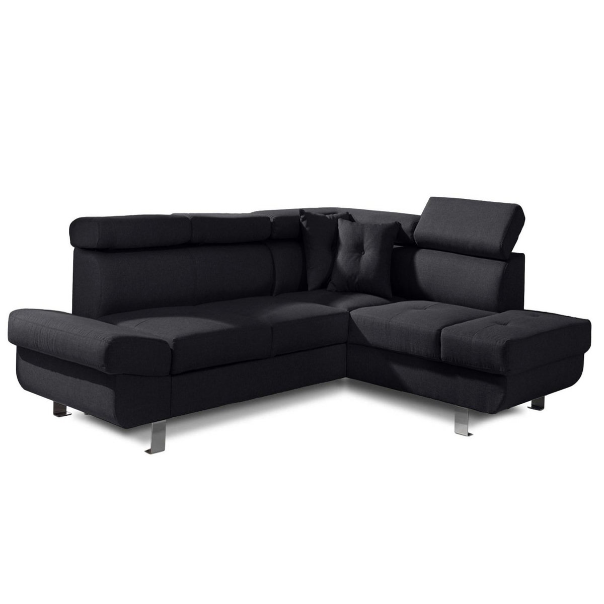 BEST MOBILIER Lisbona - canapé d'angle droit convertible - 5 places - avec têtières