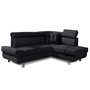 Voir la diapositive 1 : BEST MOBILIER Lisbona - canapé d'angle droit convertible - 5 places - avec têtières