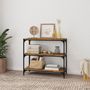 Voir la diapositive 3 : VIDAXL Bibliotheque Chene fume 80x33x70,5cm Bois d'ingenierie et acier