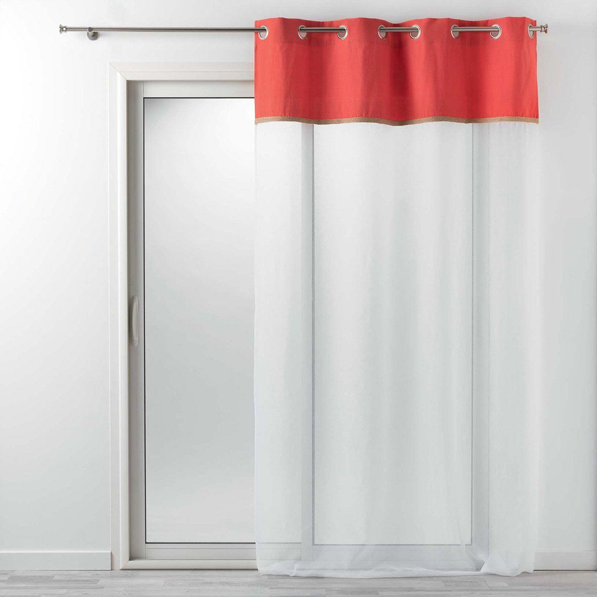 Douceur d'Intérieur Rideau voilage à œillets  kelonia  140x240cm orange