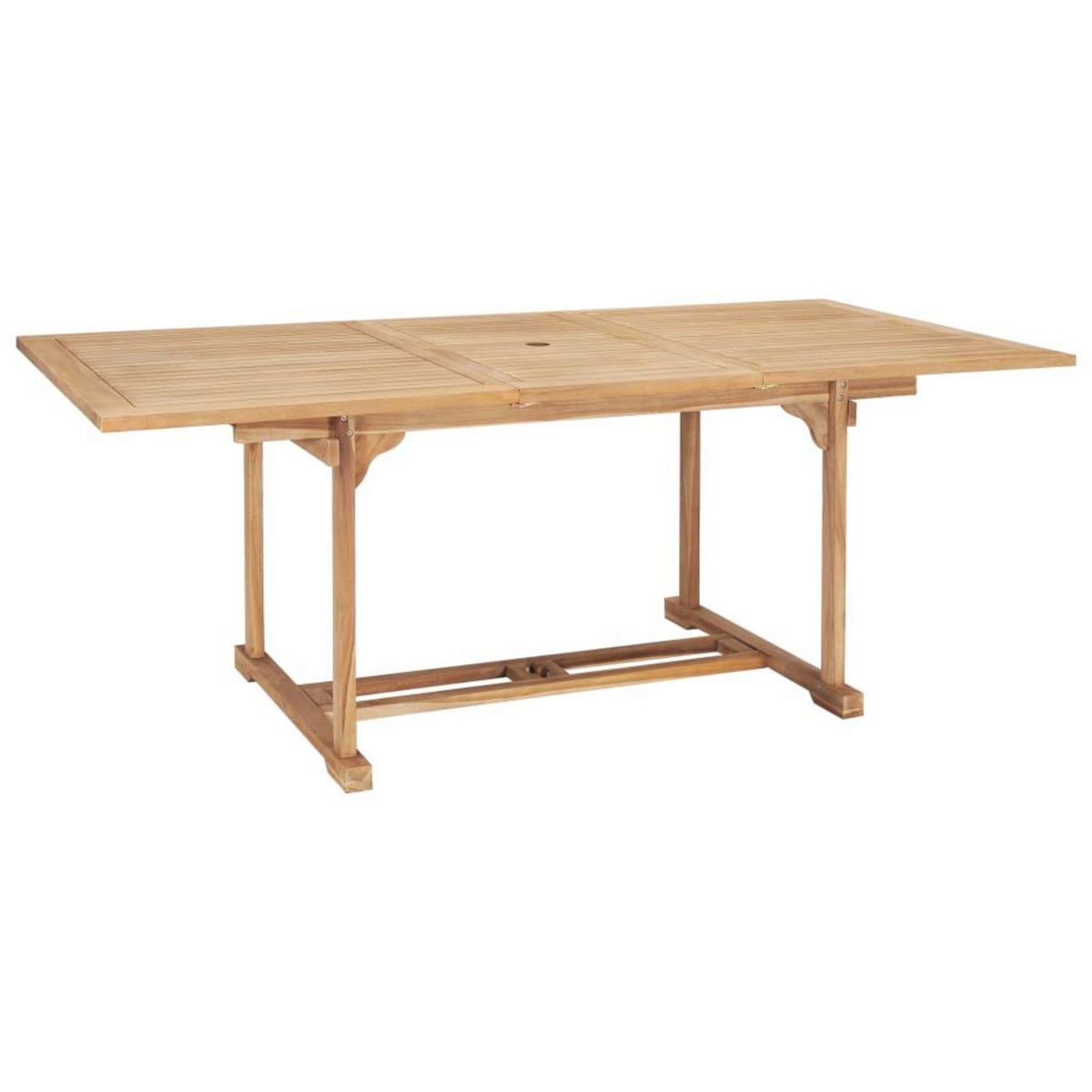 VIDAXL Ensemble a manger d'exterieur 7pcs 150-200x100x75cm Teck massif