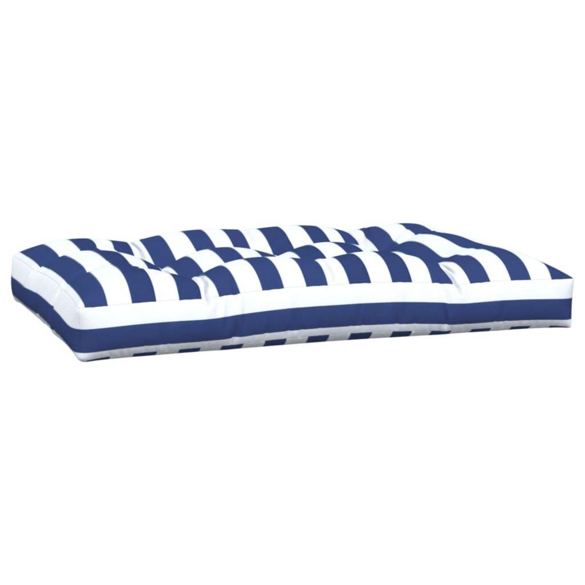 VIDAXL Coussins de palette lot de 7 rayures bleu et blanc tissu