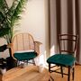 Voir la diapositive 2 : Paris Prix Galette de Chaise Uni  Basic  40x40cm Vert Foncé