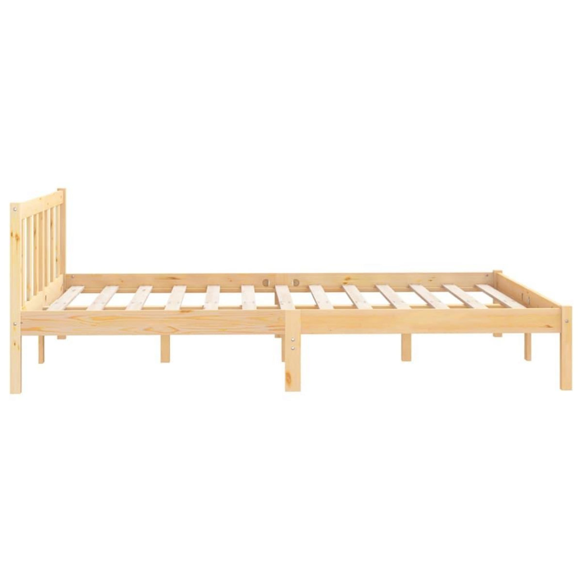 VIDAXL Cadre de lit sans matelas bois massif 160x200 cm