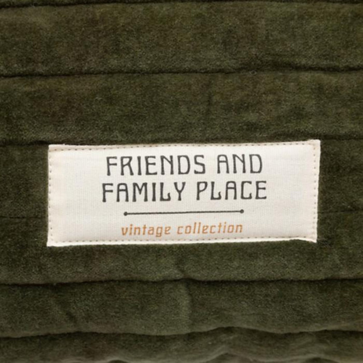 ATMOSPHERA Coussin Déco Matelassé  Family Corner  45x45cm Kaki