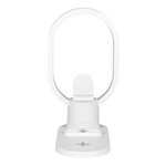Paris Prix Lampe LED & Support de Charge  3 en 1  20cm Blanc