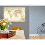 Voir la diapositive 2 : Paris Prix Tableau Imprimé  Cream World Map