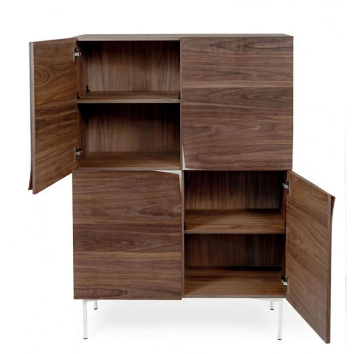 Paris Prix Buffet 4 Portes & 4 Niveaux  Plof  140cm Noyer