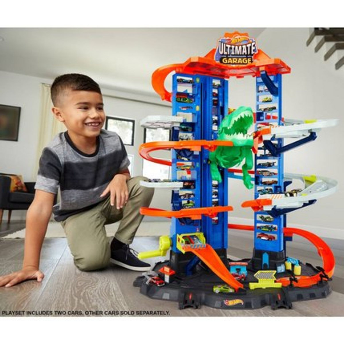 HOT WHEELS Super Dino Robot Garage Hot Wheels City 