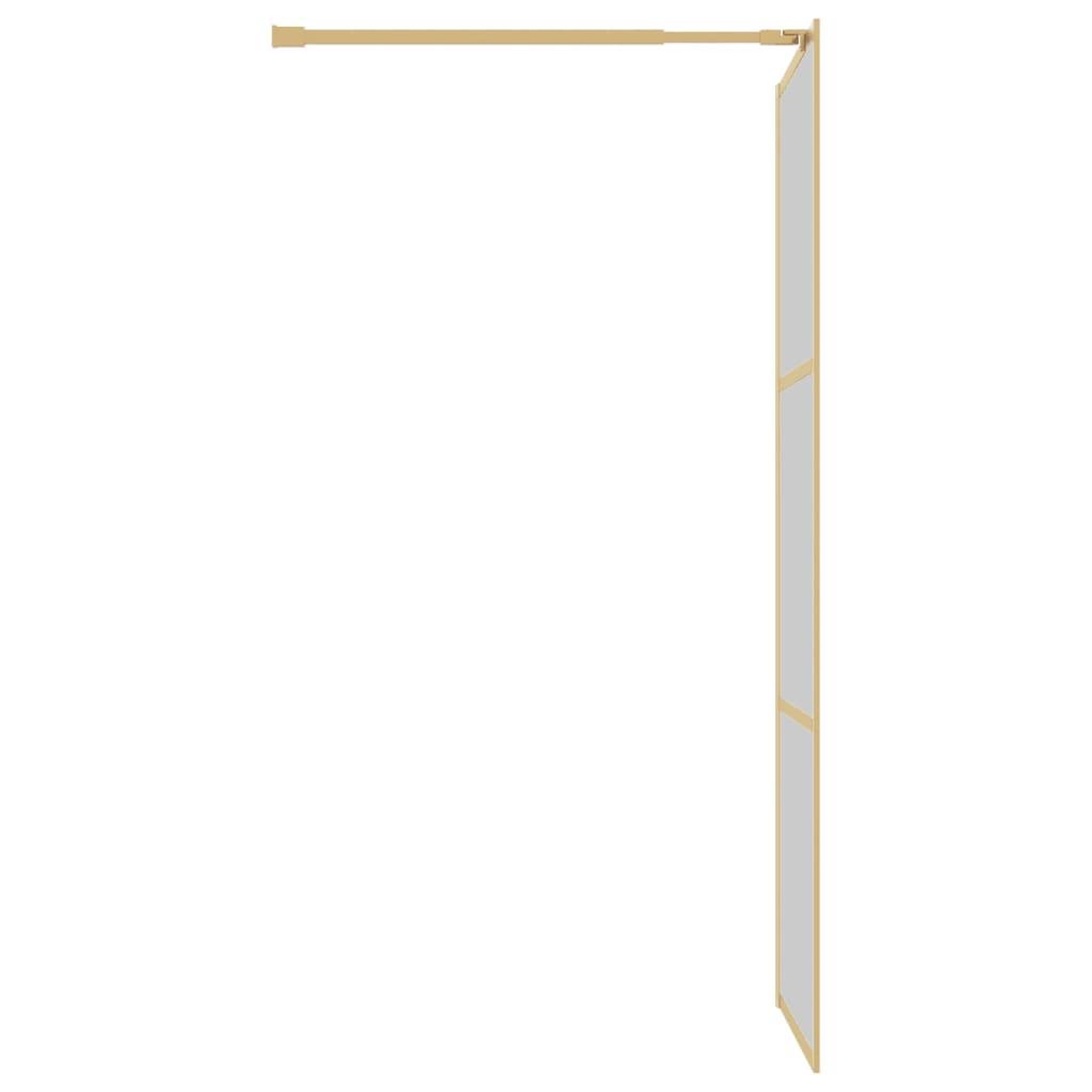 Voir la diapositive 4 : VIDAXL Paroi de douche avec verre ESG transparent dore 90x195 cm