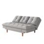 Voir la diapositive 5 : CONCEPT USINE Canapé convertible et modulable 3 places en tissu gris clair KALMAR