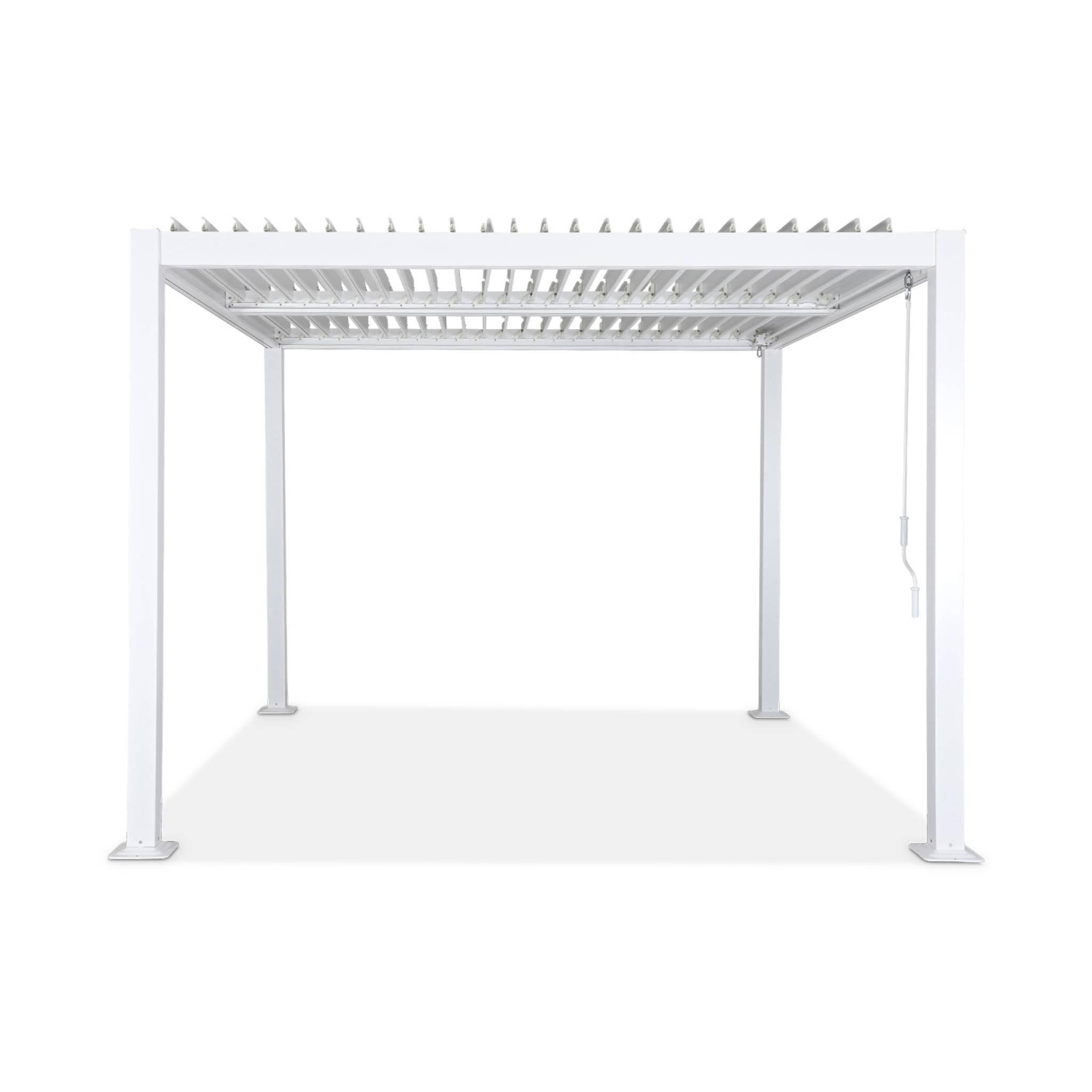 Voir la diapositive 5 : SWEEEK Pergola bioclimatique aluminium et acier lames orientables 3x3m Palace