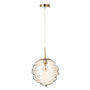 Voir la diapositive 1 : Paris Prix Lampe Suspension en Verre  Ruche  34cm Cognac Clair