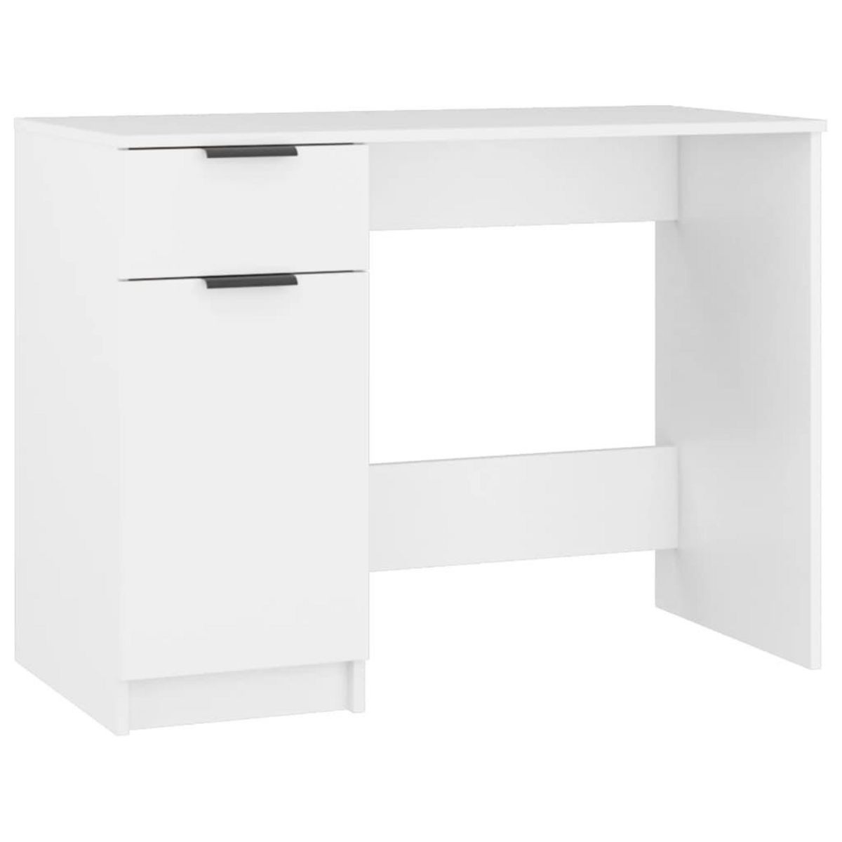 VIDAXL Bureau Blanc 100x50x75 cm Bois d'ingenierie