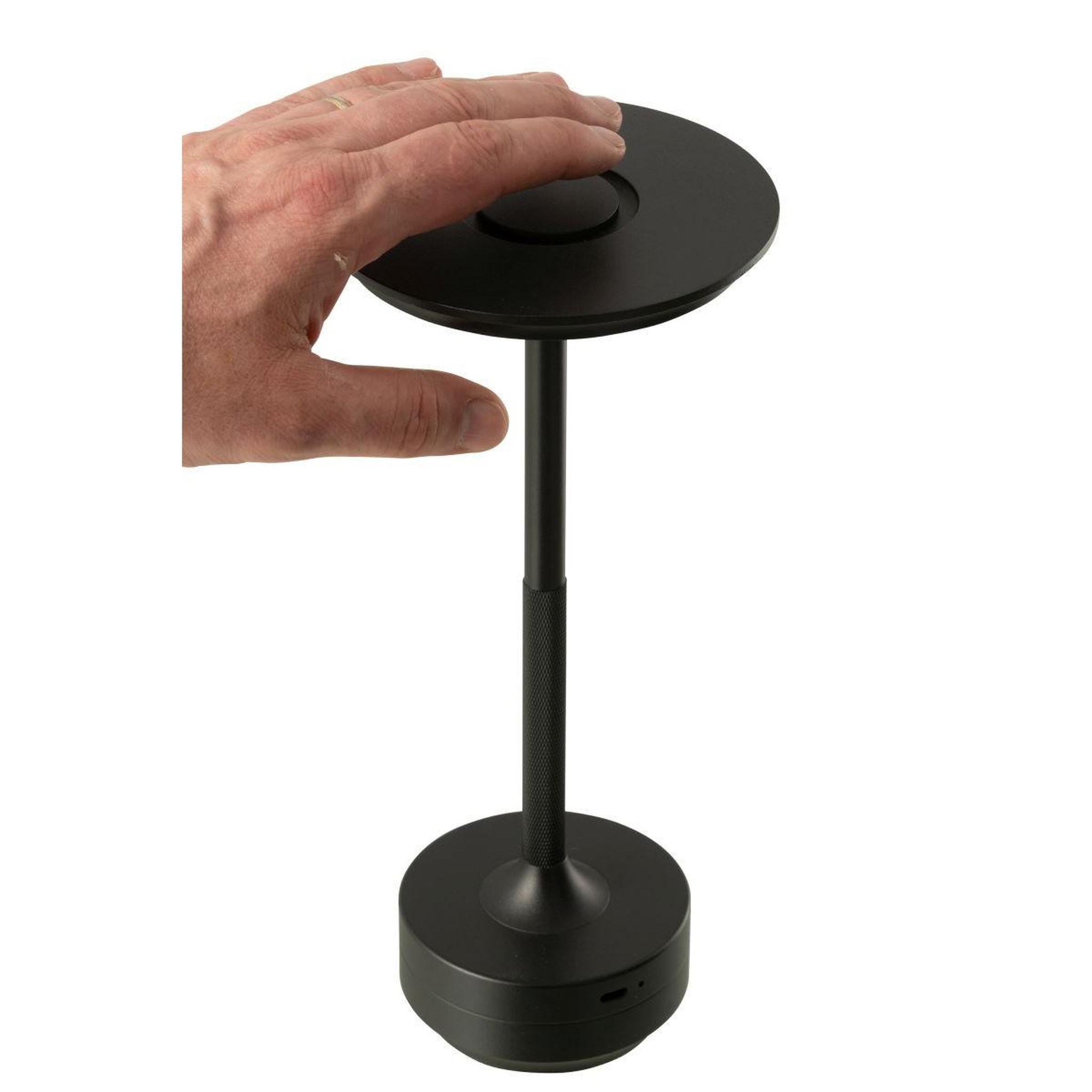 Voir la diapositive 4 : J-LINE Lampe à poser à led  touch  27cm noir