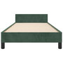 Voir la diapositive 5 : VIDAXL Cadre de lit sans matelas vert fonce 100x200 cm velours