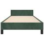 Voir la diapositive 5 : VIDAXL Cadre de lit sans matelas vert fonce 100x200 cm velours