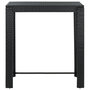 Voir la diapositive 2 : VIDAXL Table de bar de jardin Noir 100x60,5x110,5 cm Resine tressee