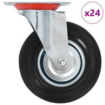VIDAXL 24 pcs Roulettes pivotantes 125 mm