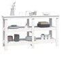 Voir la diapositive 4 : VIDAXL Banc de travail Blanc 142,5x50x80 cm Bois de pin massif