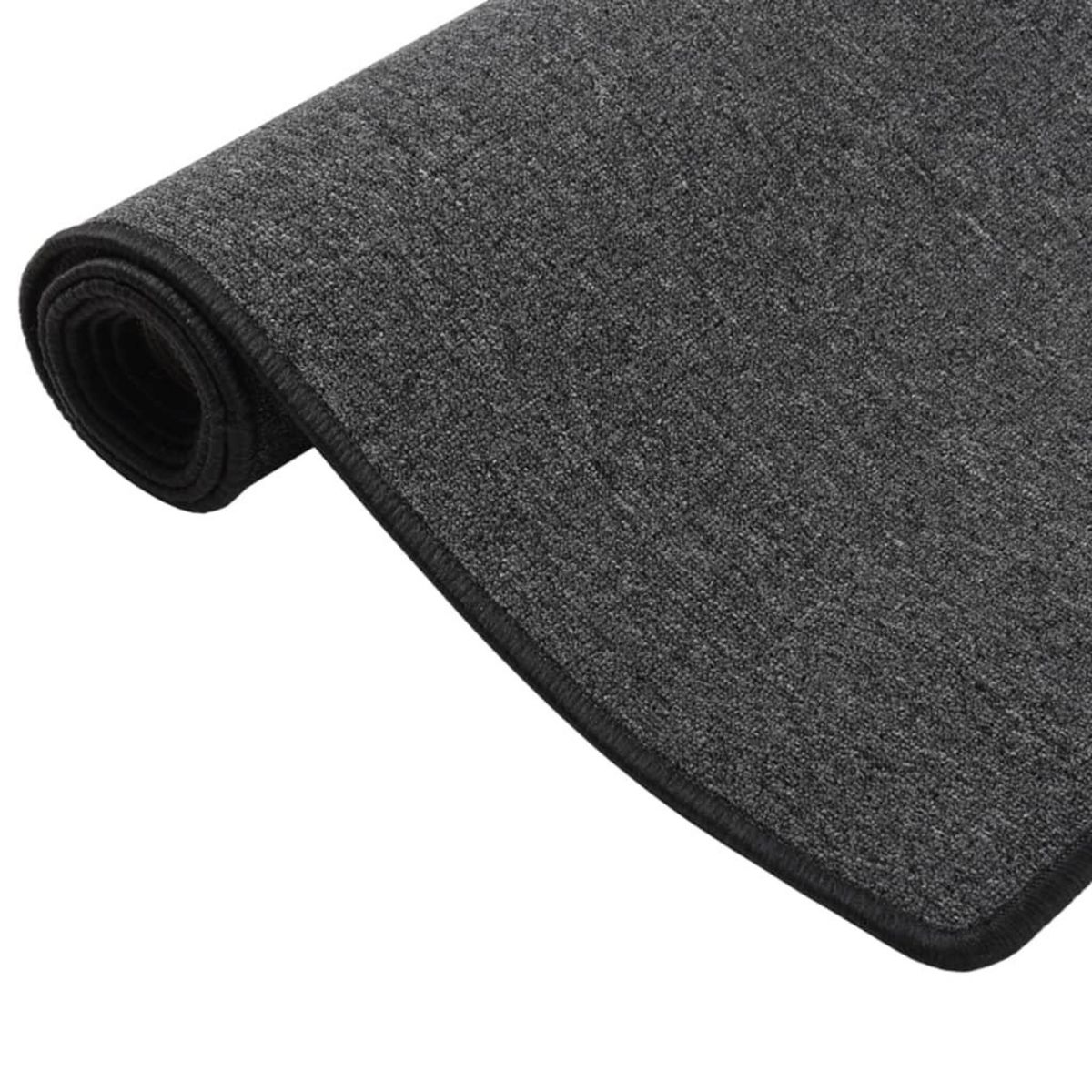 VIDAXL Tapis de couloir Anthracite 80x150 cm