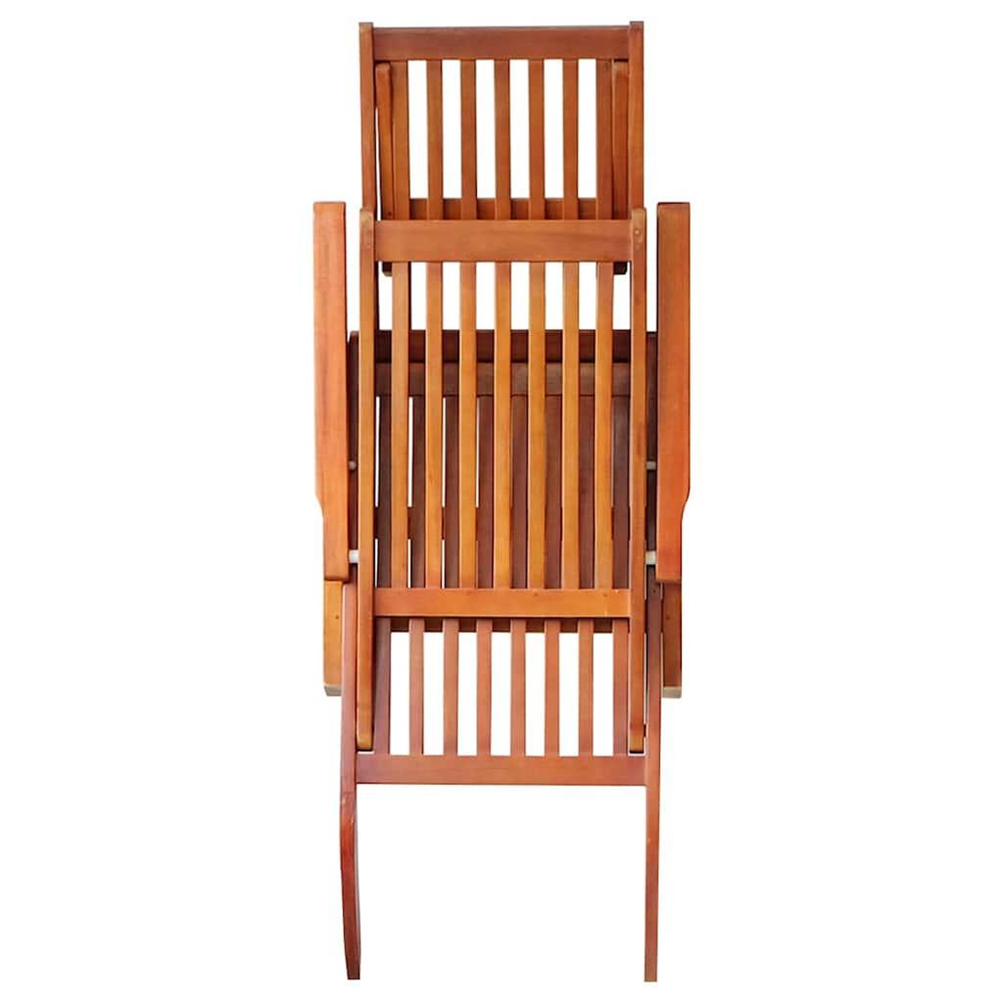 Voir la diapositive 4 : VIDAXL Chaise longue d'exterieur repose-pied et coussin Acacia solide