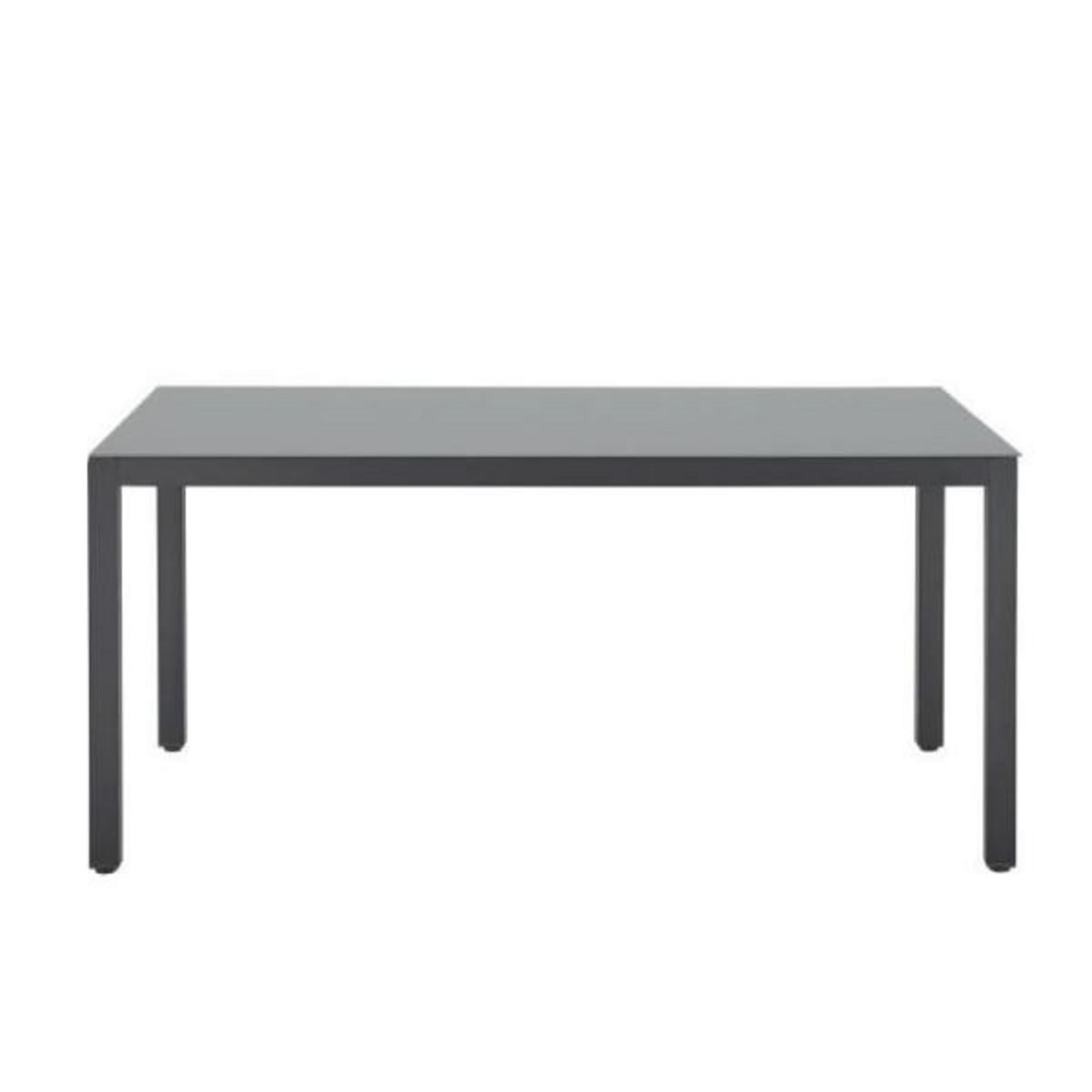 MARKET24 Ensemble repas de jardin : Table 160 cm + 6 chaises - Structure en aluminium - Gris anthracite