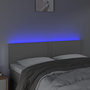 Voir la diapositive 3 : VIDAXL Tete de lit a LED Gris 144x5x78/88 cm Similicuir