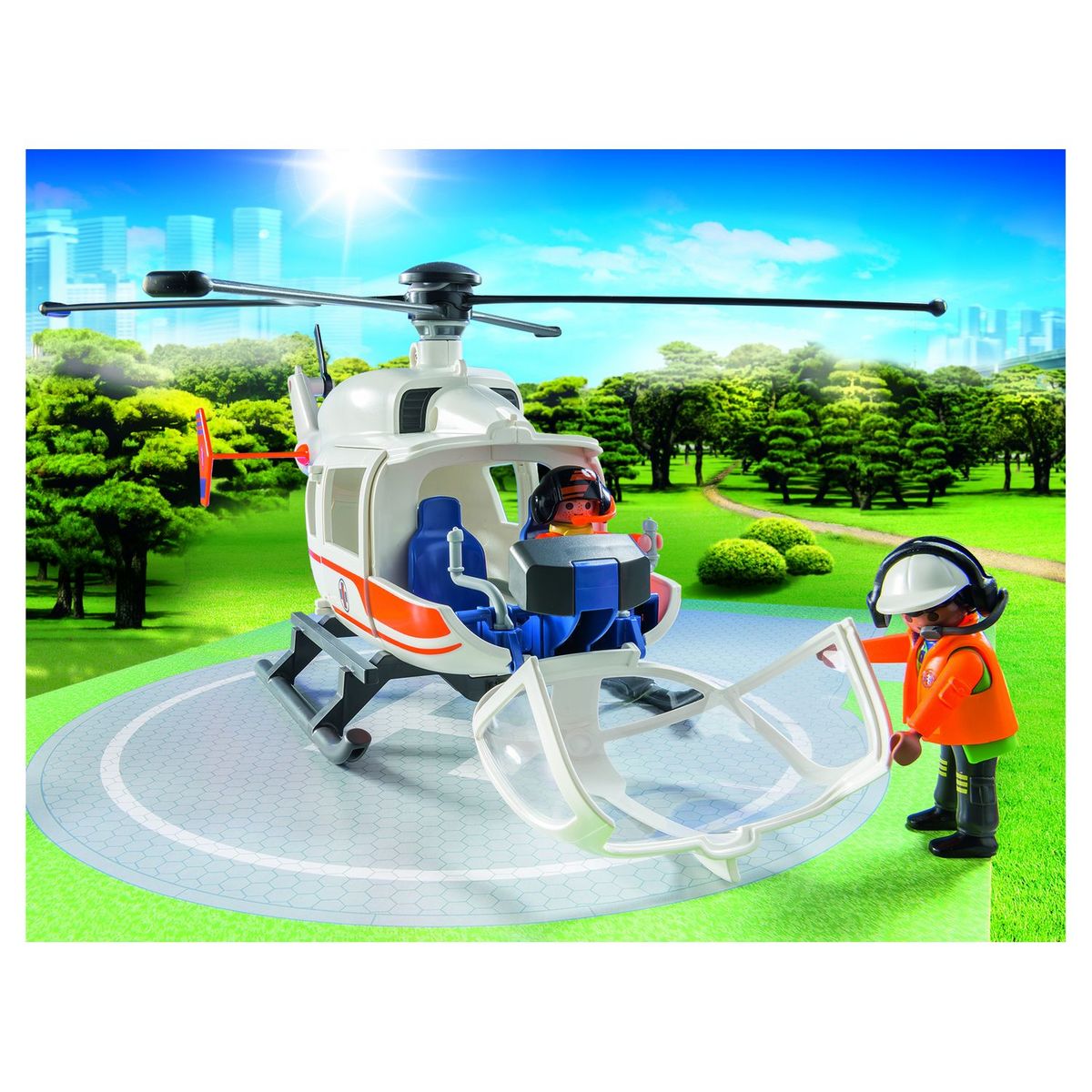 PLAYMOBIL 70048 - City Life - Hélicoptère de secours