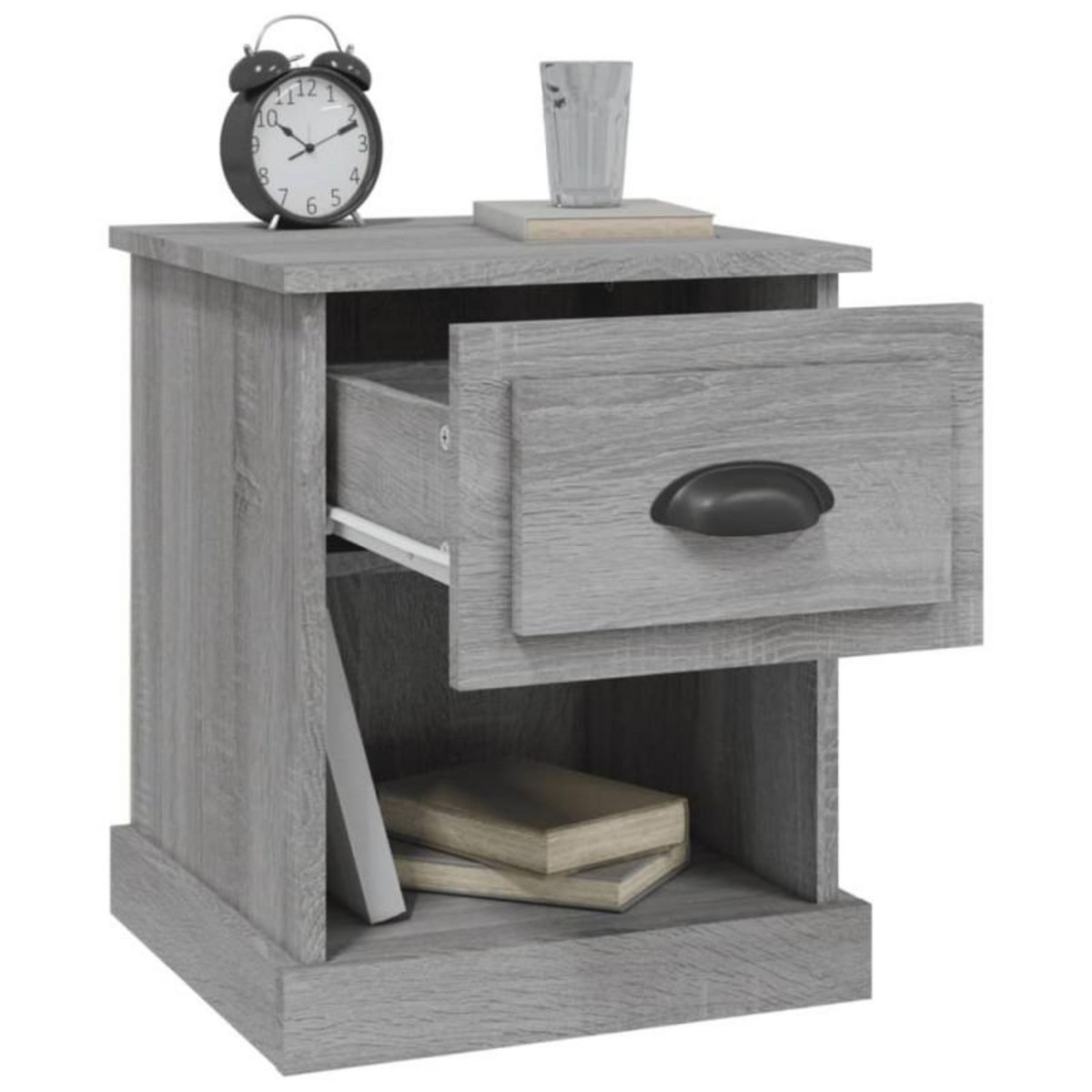 VIDAXL Table de chevet sonoma gris 39x39x47,5 cm bois d ingénierie