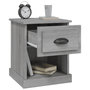 Voir la diapositive 5 : VIDAXL Table de chevet sonoma gris 39x39x47,5 cm bois d ingénierie