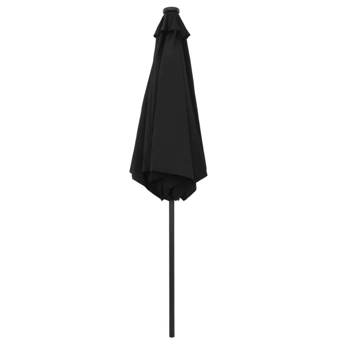 VIDAXL Parasol de jardin avec lumieres LED et mat en aluminium noir
