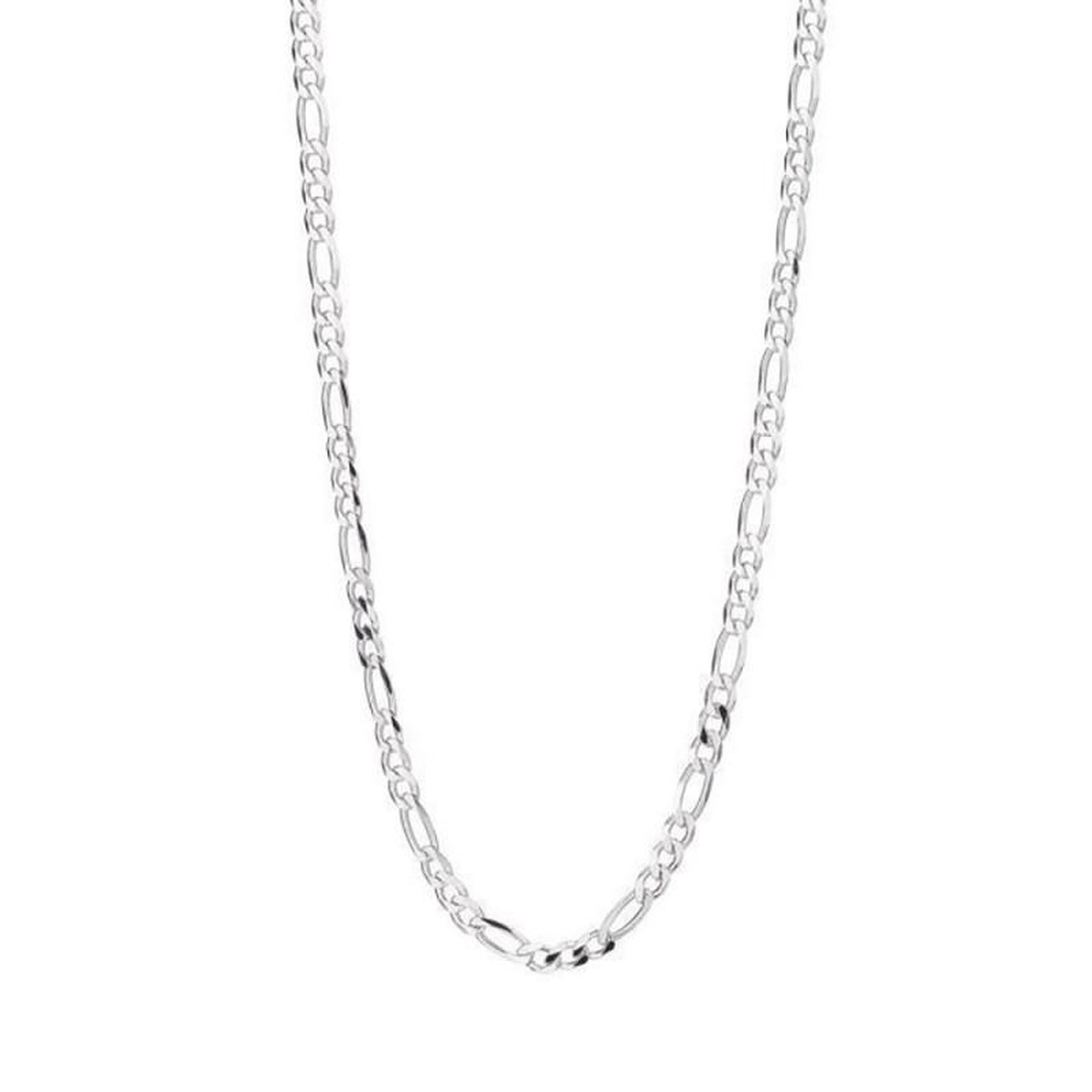 Voir la diapositive 1 : L'ATELIER D'AZUR Collier / Chaîne Homme Argent 925 - Maille Figaro Alternée 1+3 - 50cm