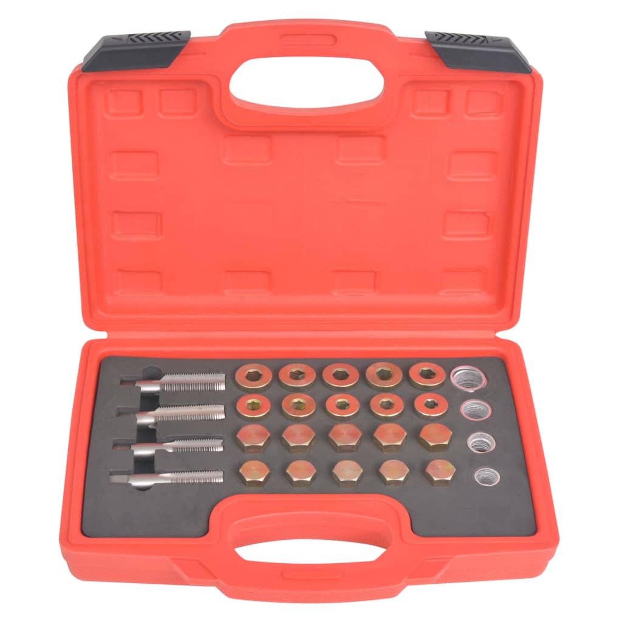 Voir la diapositive 2 : VIDAXL Kit de reparation de bouchon de vidange d'huile 64 pcs