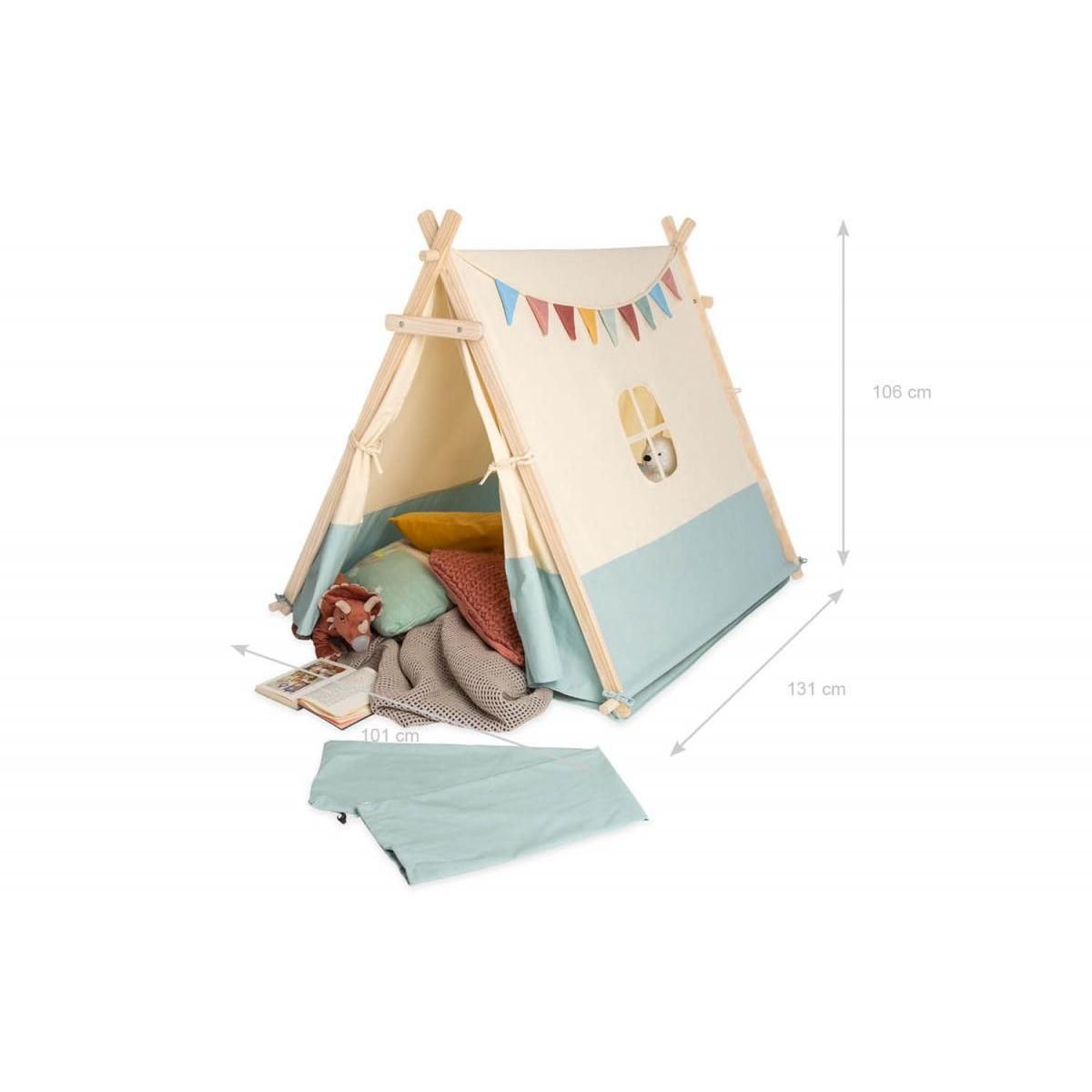 Pinolino Tente bicolore beige bleu 'Yuma'