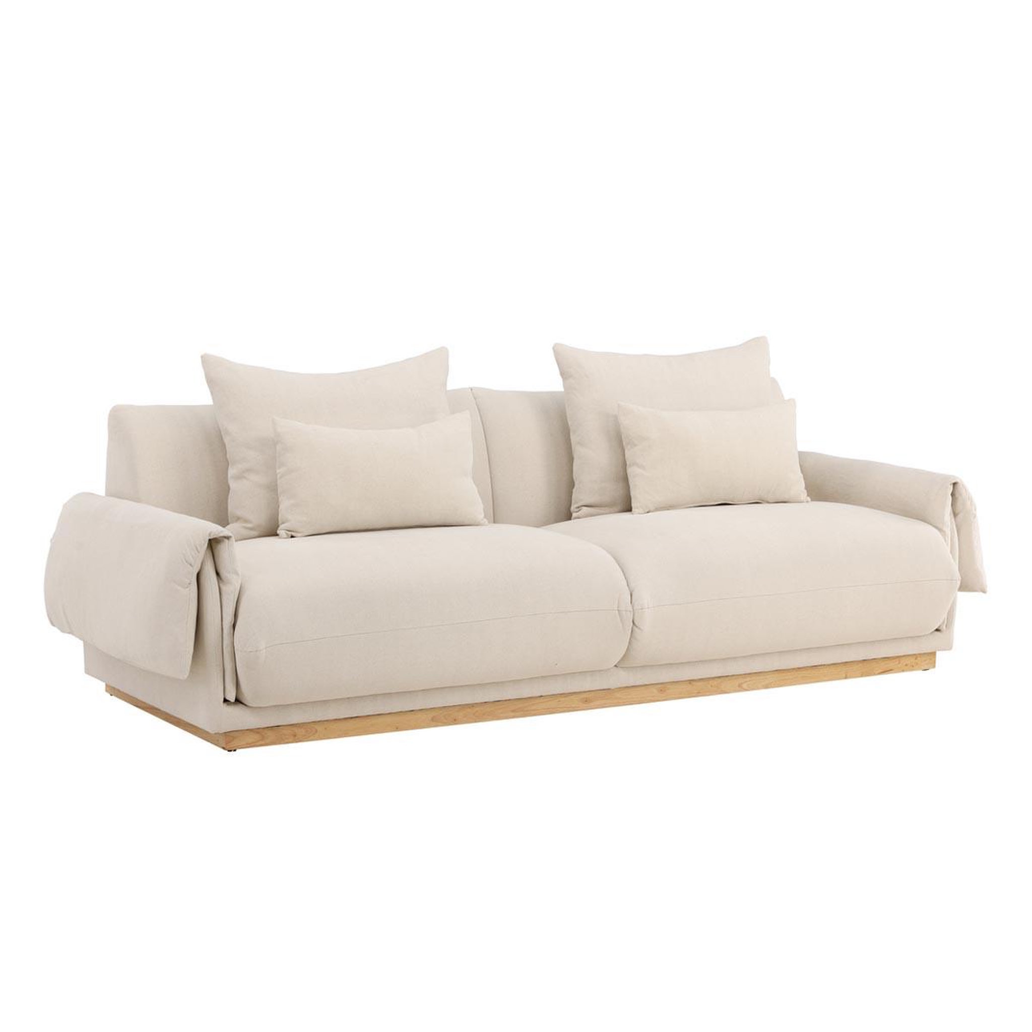 Paris Prix Canapé 3 Places Effet Lin  Mollosund  237cm Beige