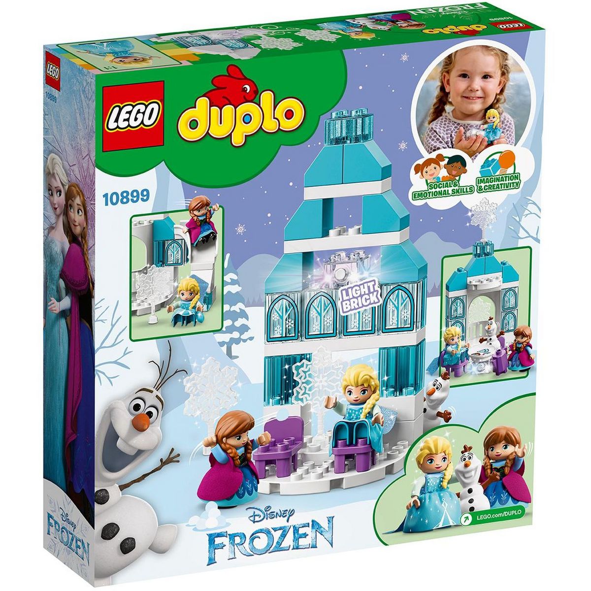 LEGO DUPLO Disney 10899 Le Château De La Reine Des Neiges, Jouet à Construire, Mini-Poupées