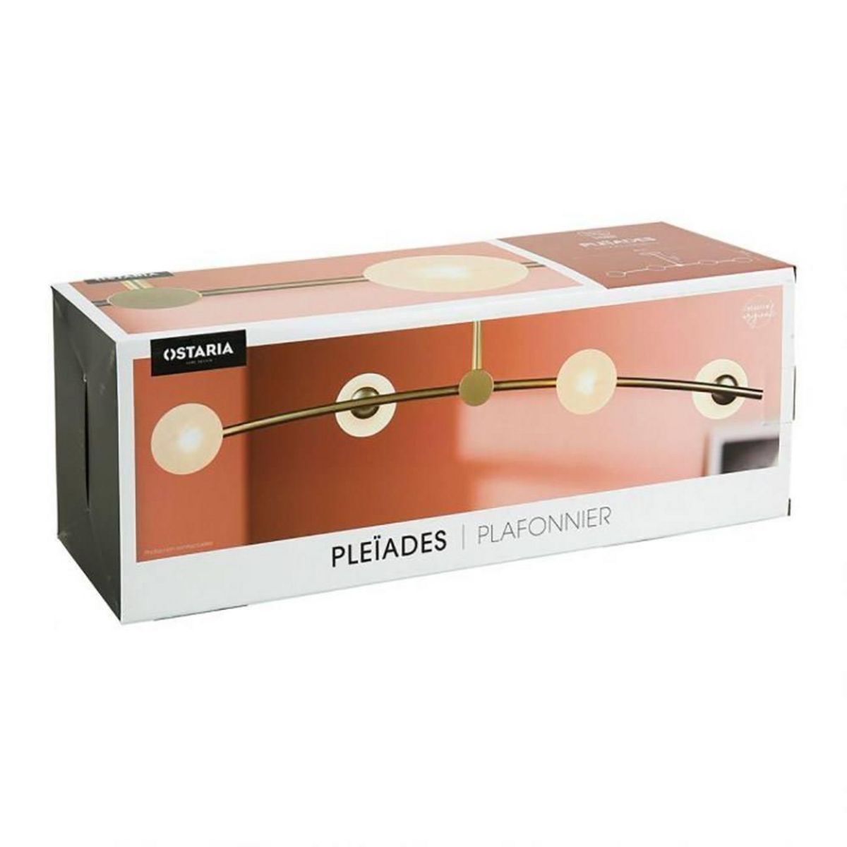 OSTARIA Suspension métal doré Pleïades