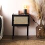 Voir la diapositive 3 : Paris Prix Table de Chevet en Bois 1 Porte  Bessie  55cm Noir