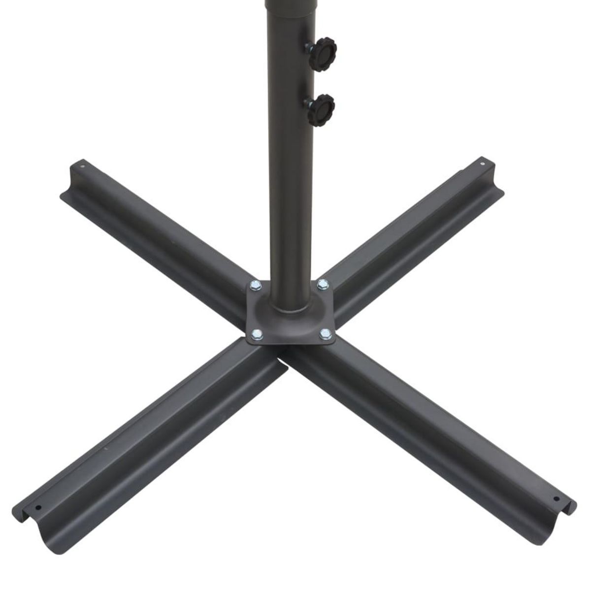 VIDAXL Parasol double avec mat en acier 250 x 250 cm Vert