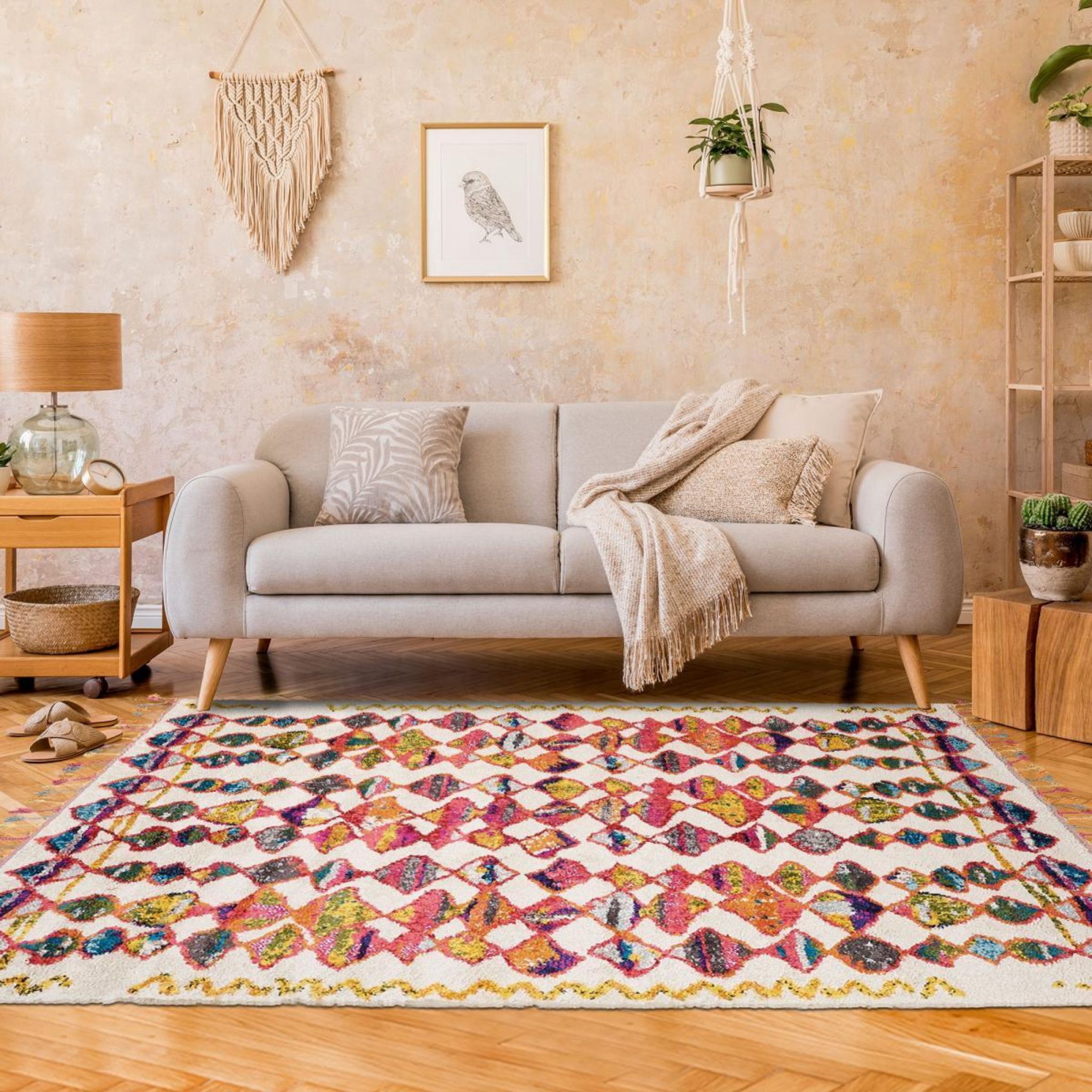 Unamourdetapis Tapis berbère tissé motifs tribaux BERBAL A. Coloris disponibles : Multicolore