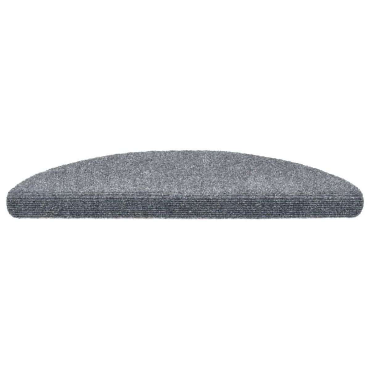VIDAXL Tapis autoadhesifs de marches 5 pcs Gris clair 56x17x3 cm