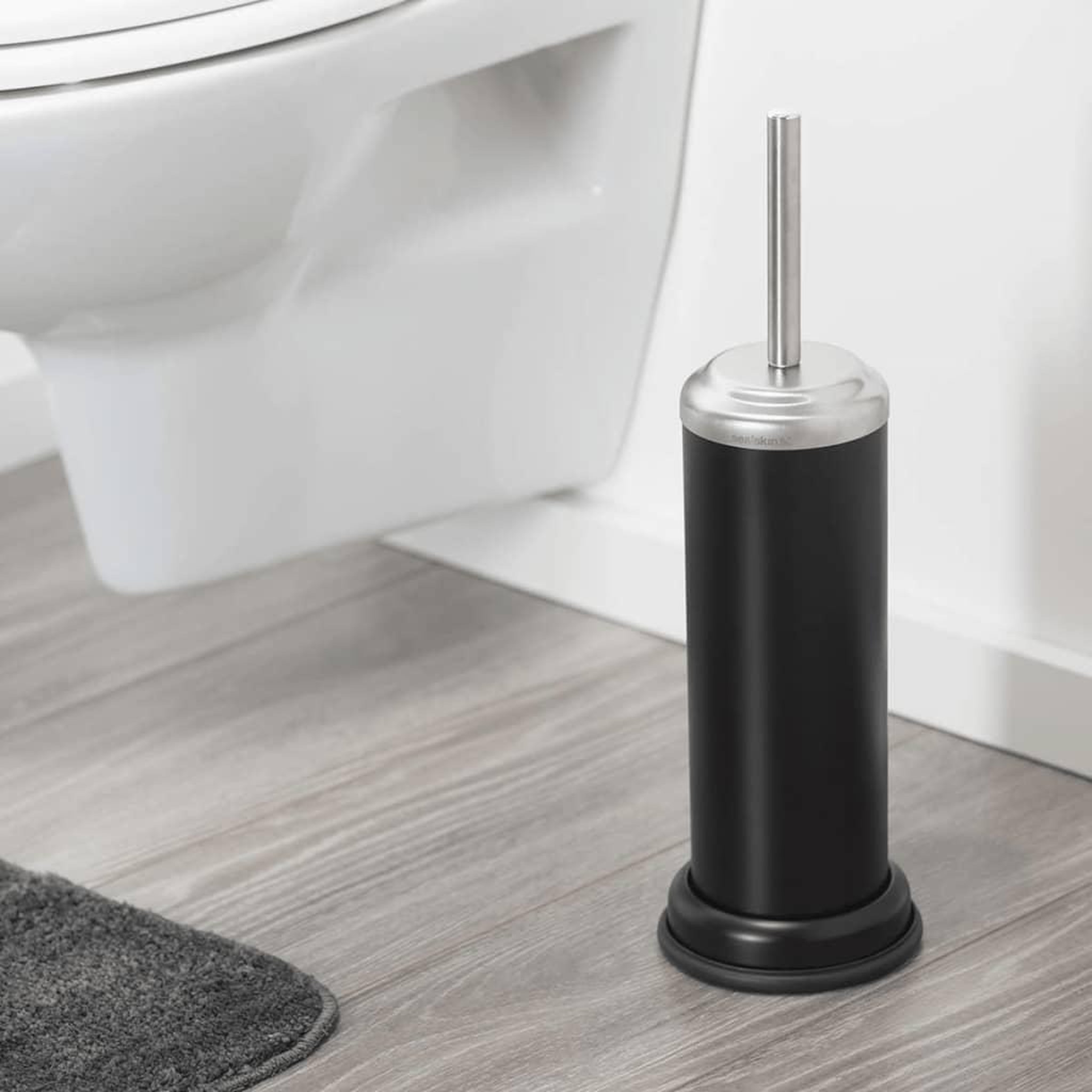 Voir la diapositive 3 : SEALSKIN Sealskin Porte-brosse et brosse de toilette Acero Noir 361730519