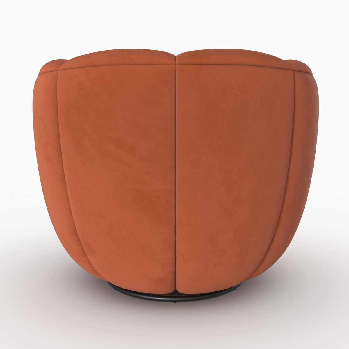 Rendez vous déco Fauteuil pivotant en velours vert - Ysé